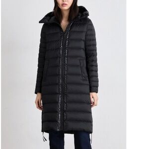 DKNY Hooded Quilted Zip-Front Puffer Coat – Black XXS NWT $229